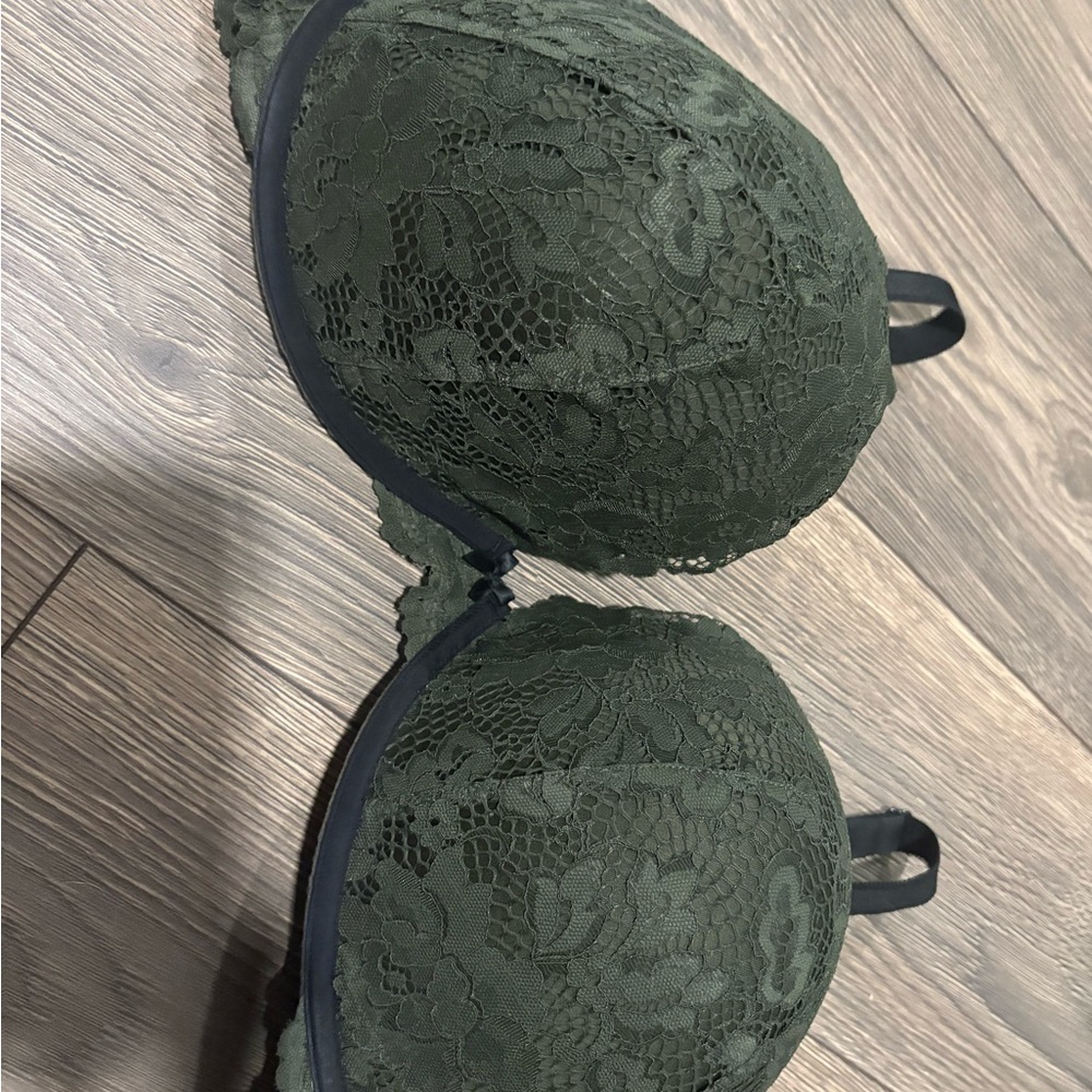 Torrid Dark Green Lace Bra